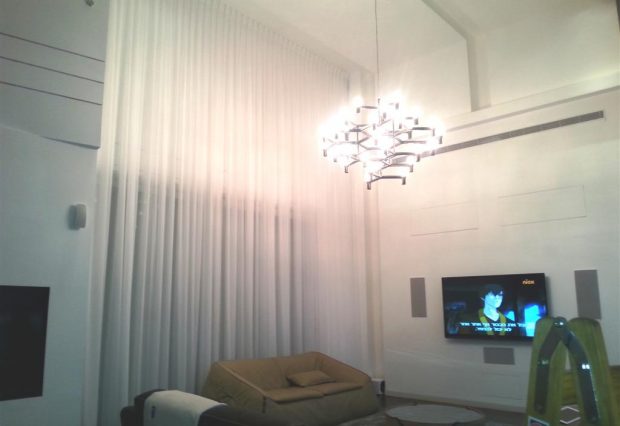 וילון בד לסלון מתוך פרויקט וילונות בבוסתן הגליל